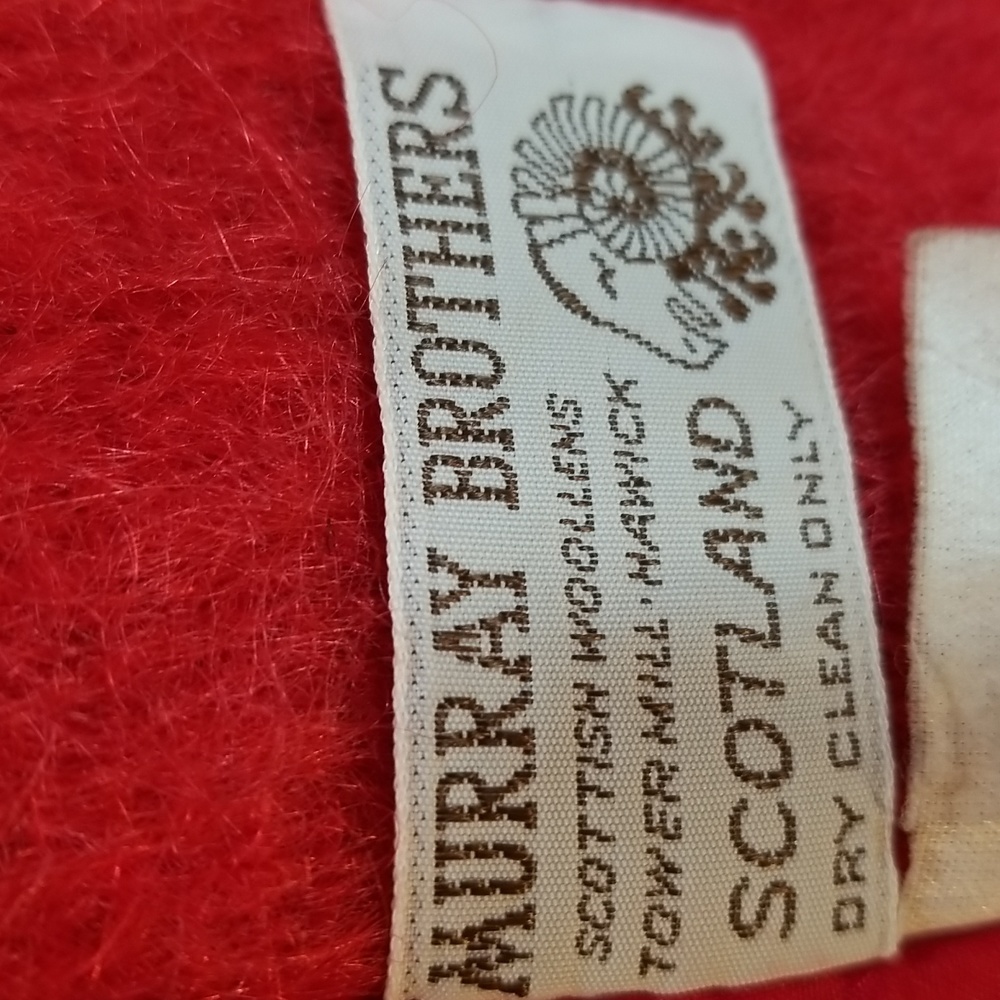 Vintage red Murray Brothers Scotland Wool Mohair double breasted jacket size  M - Picture 10 of 16